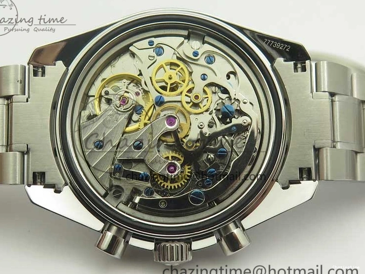 0419 Durable Speedmaster Professional SS OMF Best Edition Black Dial on SS Bracelet Manual Winding Chrono Movement 7995